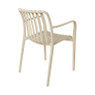 Stapelbare tuinstoel Lea met armleuning - beige - 80x58x55 cm