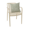 Stapelbare tuinstoel Lea met armleuning - beige - 80x58x55 cm