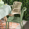 Stapelbare tuinstoel Lea met armleuning - beige - 80x58x55 cm