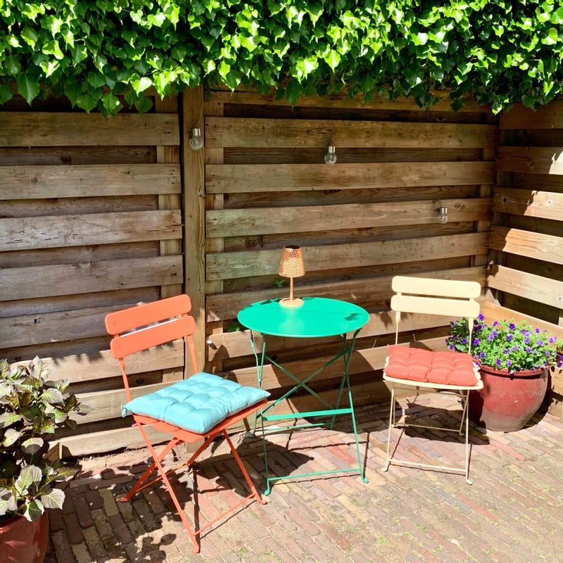 Inklapbare bistrostoel Kos - rood - 84x48x42 cm
