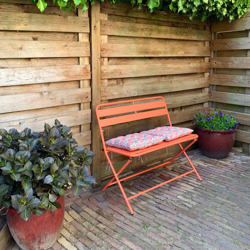 Inklapbare bistrobank Kos - rood - 81x90x48 cm