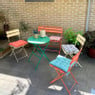 Inklapbare bistrobank Kos - rood - 81x90x48 cm