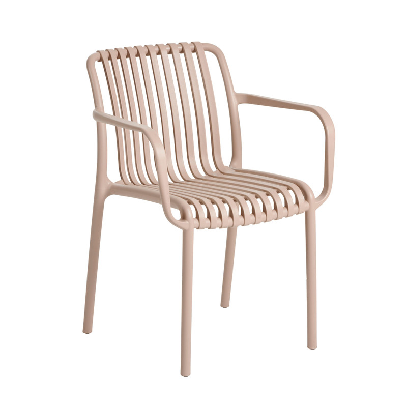 Stapelbare tuinstoel Lea - beige - 80x58x55 cm