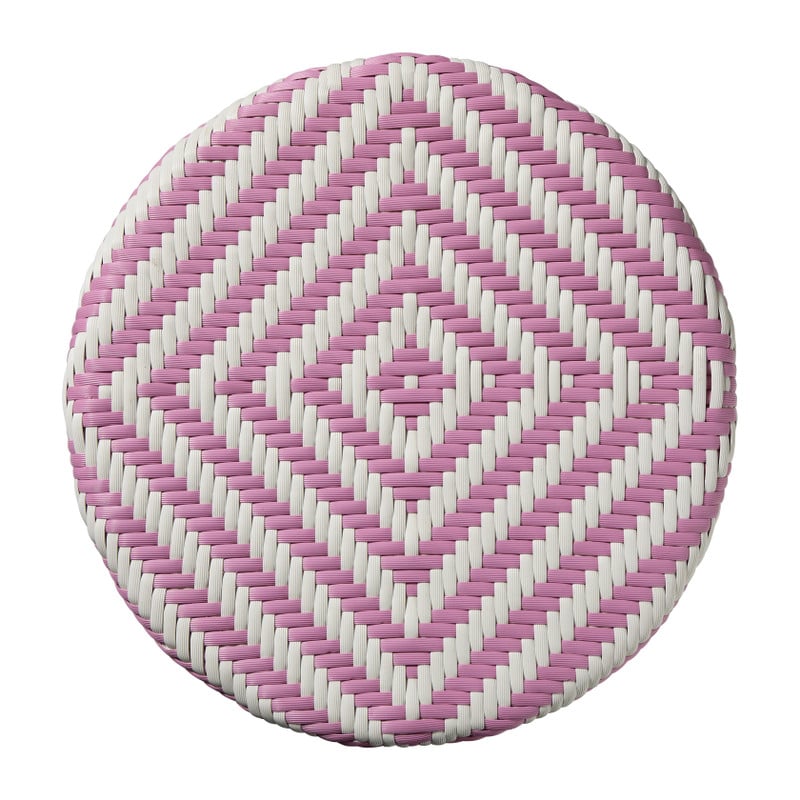 Bistro krukje paris - roze/wit - ø34x45 cm