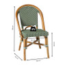 Bistrostoel Paris - groen/wit - 87x57x48 cm