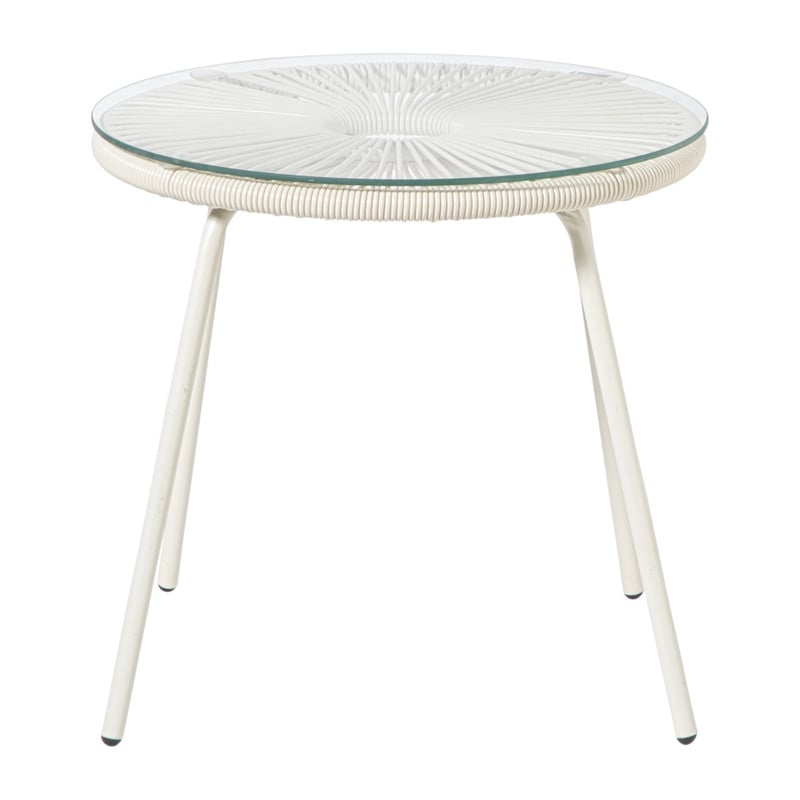 Tuintafel Hawaii - beige/transparant - ø45x42 cm