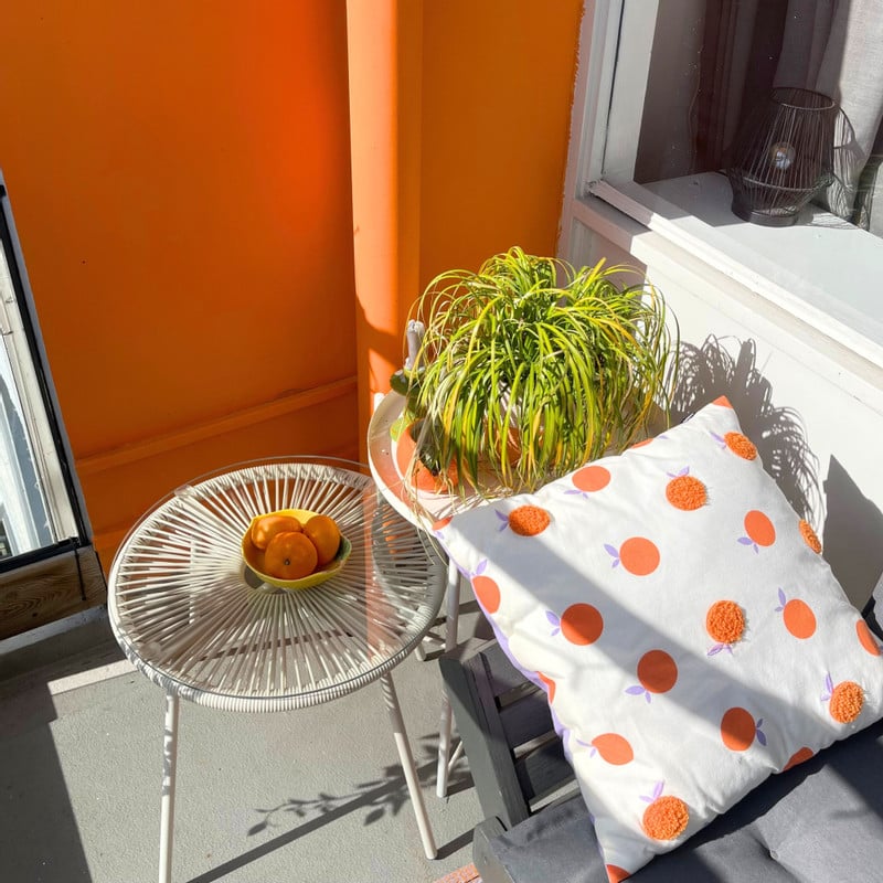 Tuintafel Hawaii - beige/transparant - ø45x42 cm