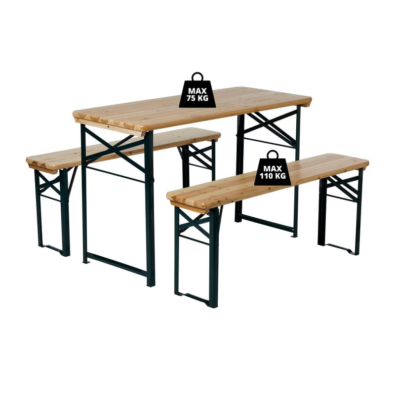 Biertafel - picknickset - inklapbaar - hout