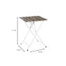 Bistro set Rhodos - bruin/wit - 3-delig