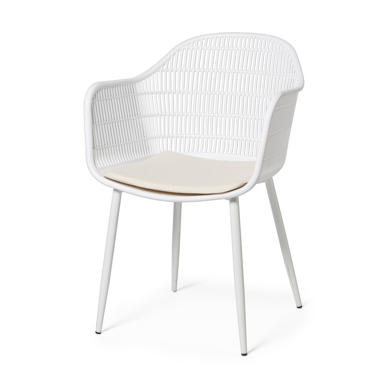 Kussen tuinstoel Elisa - wit - 42x43 cm