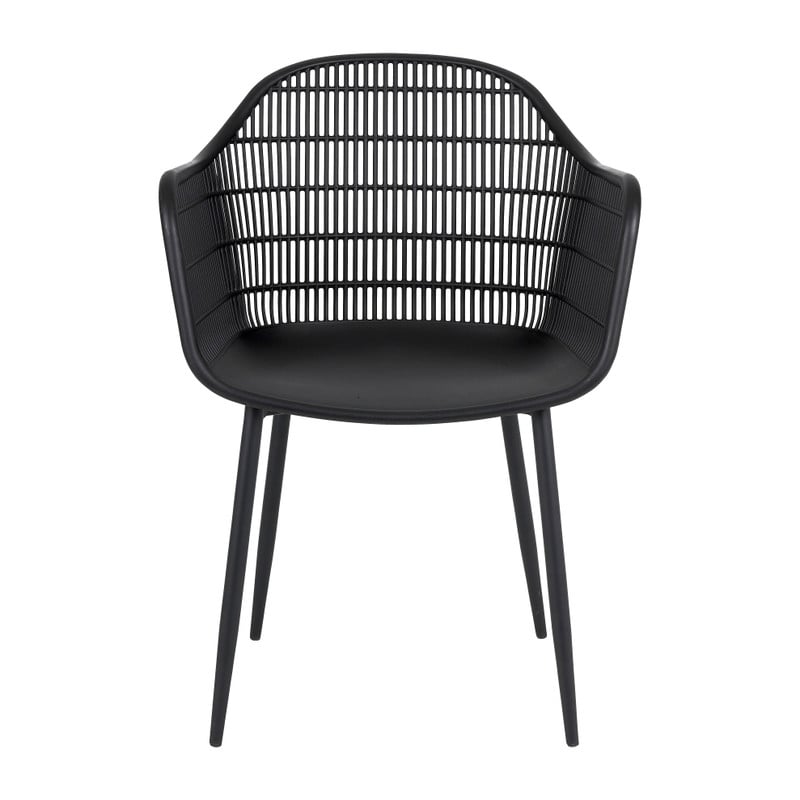 Tuinstoel Elisa - zwart - 85x63x53 cm 