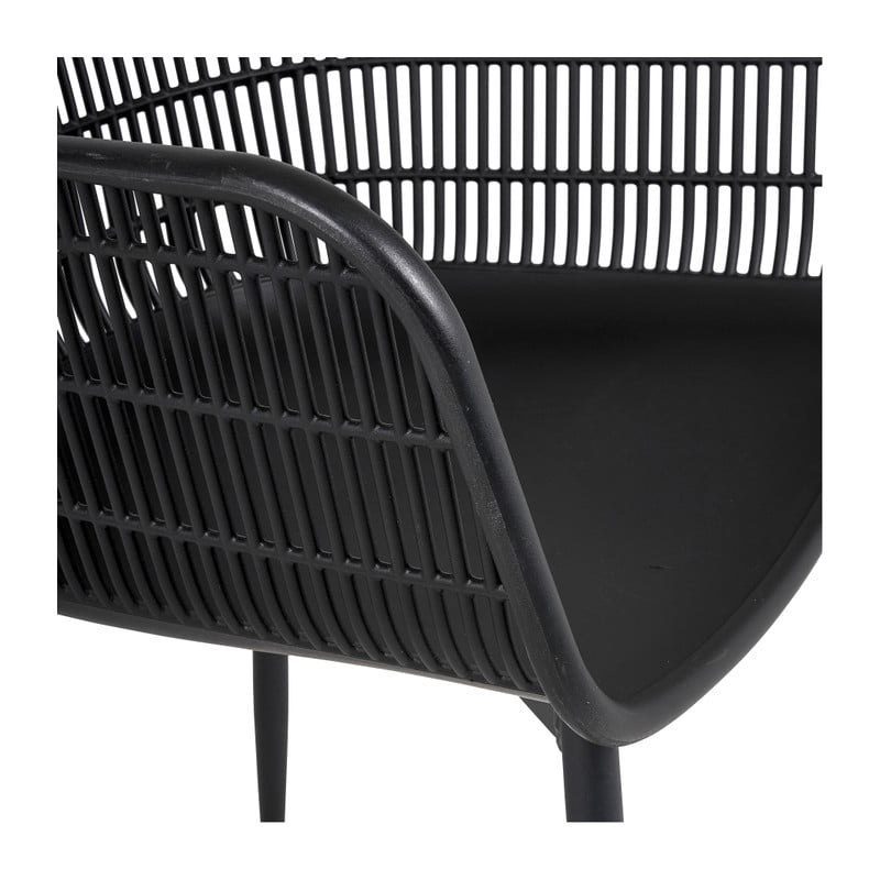 Tuinstoel Elisa - zwart - 85x63x53 cm 
