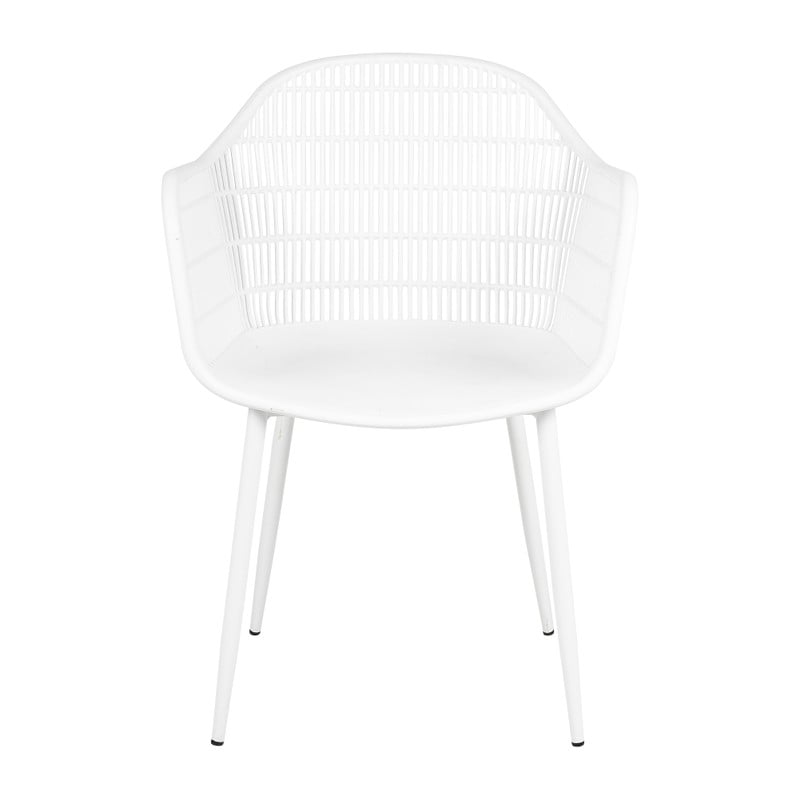 Tuinstoel Elisa - wit - 85x63x53 cm