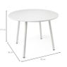 Tuintafel Elisa rond - wit - ⌀95x71 cm 