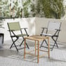 Vouwstoel - groen - met armleuning - 54x56x83.5 cm