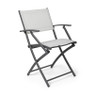 Vouwstoel - wit - met armleuning - 54x56x83.5 cm