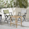 Vouwstoel - wit - met armleuning - 54x56x83.5 cm