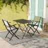 Vouwstoel - wit - met armleuning - 54x56x83.5 cm