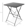 Bistrotafel vierkant - antraciet - 60x60x71 cm