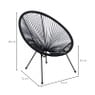 Tuinstoel Hawaii - zwart - 72x79x83 cm