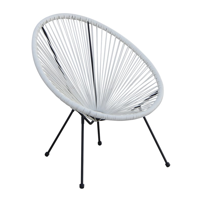 Tuinstoel Hawaii - wit - 72x79x83 cm