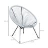 Tuinstoel Hawaii - wit - 72x79x83 cm