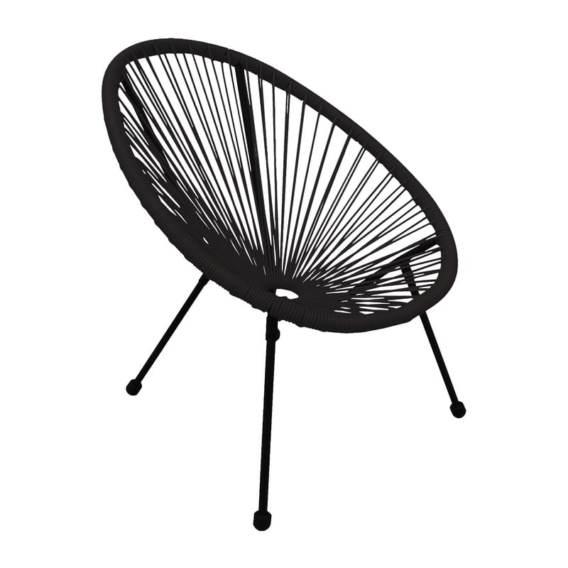 Kinderstoel Hawaii - zwart - 60x60x61 cm 