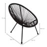 Kinderstoel Hawaii - zwart - 60x60x61 cm 