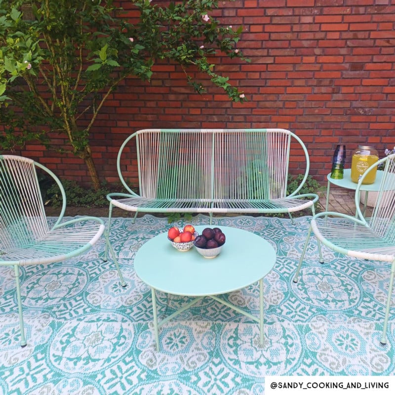 Tuinset Loes - groen/beige - 5-delig