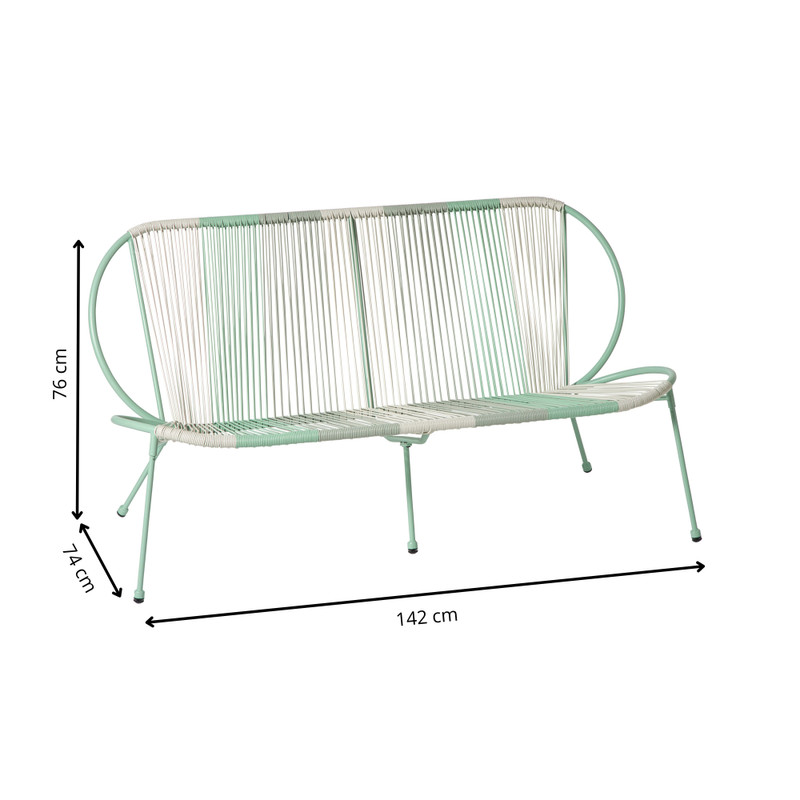 Tuinset Loes - groen/beige - 5-delig