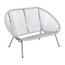 Tuinbank Hawaii - wit - 137x92x85 cm