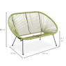 Tuinbank Hawaii - groen - 137x92x85 cm