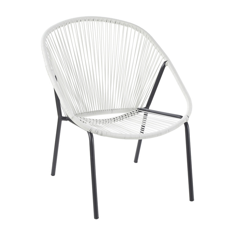 Tuinstoel Hawaii - wit - 84x74x69 cm 