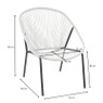 Tuinstoel Hawaii - wit - 84x74x69 cm 