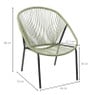 Tuinstoel Hawaii - groen - 74x74x84 cm 