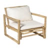 Bamboe tuinfauteuil Hanoi - bruin/wit - 70x75x75 cm