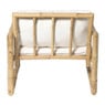 Bamboe tuinfauteuil Hanoi - bruin/wit - 70x75x75 cm