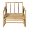 Bamboe tuinfauteuil Hanoi - bruin/wit - 70x75x75 cm