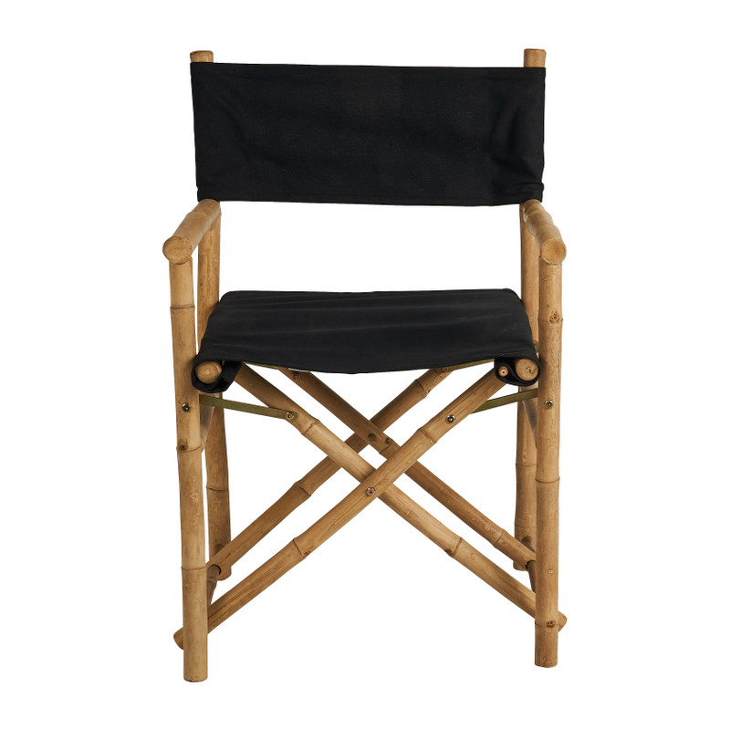 Regisseurstoel bamboe - zwart/naturel - 90x57x45 cm
