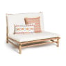 Tuinbank - bamboe - naturel/wit - 100x87x74 cm