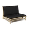 Tuinbank bamboe - naturel/zwart - 100x87x74 x cm