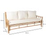 Bamboe bank Padang - 3-zits - 80x180x70 cm