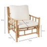Bamboe fauteuil padang - 80x70x70 cm