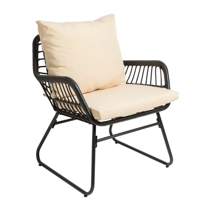 Tuinstoel Mallorca - zwart - 69x67x75 cm