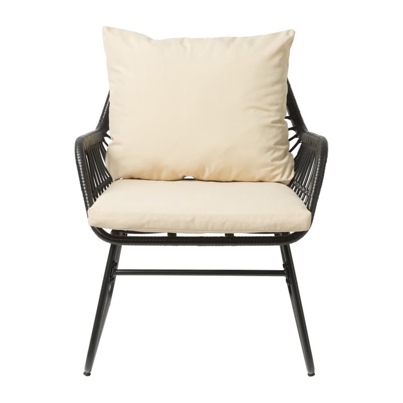 Tuinstoel Mallorca - zwart - 69x67x75 cm
