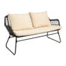 Tuinbank Mallorca - zwart - 69x140x75 cm