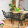 Tuinset Lorraine - zwart - 5-delig