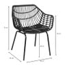 Tuinstoel Lorraine - zwart - 76x62x60 cm