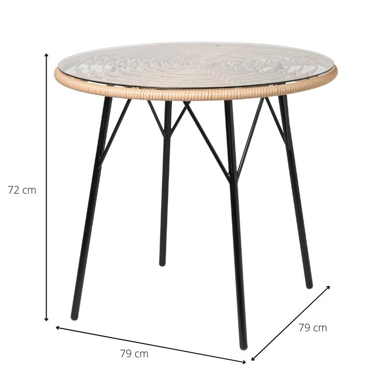Tuinset Donna - zwart - 5-delig