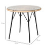 Tuintafel Donna/Lorraine - naturel -  ø79x73 cm